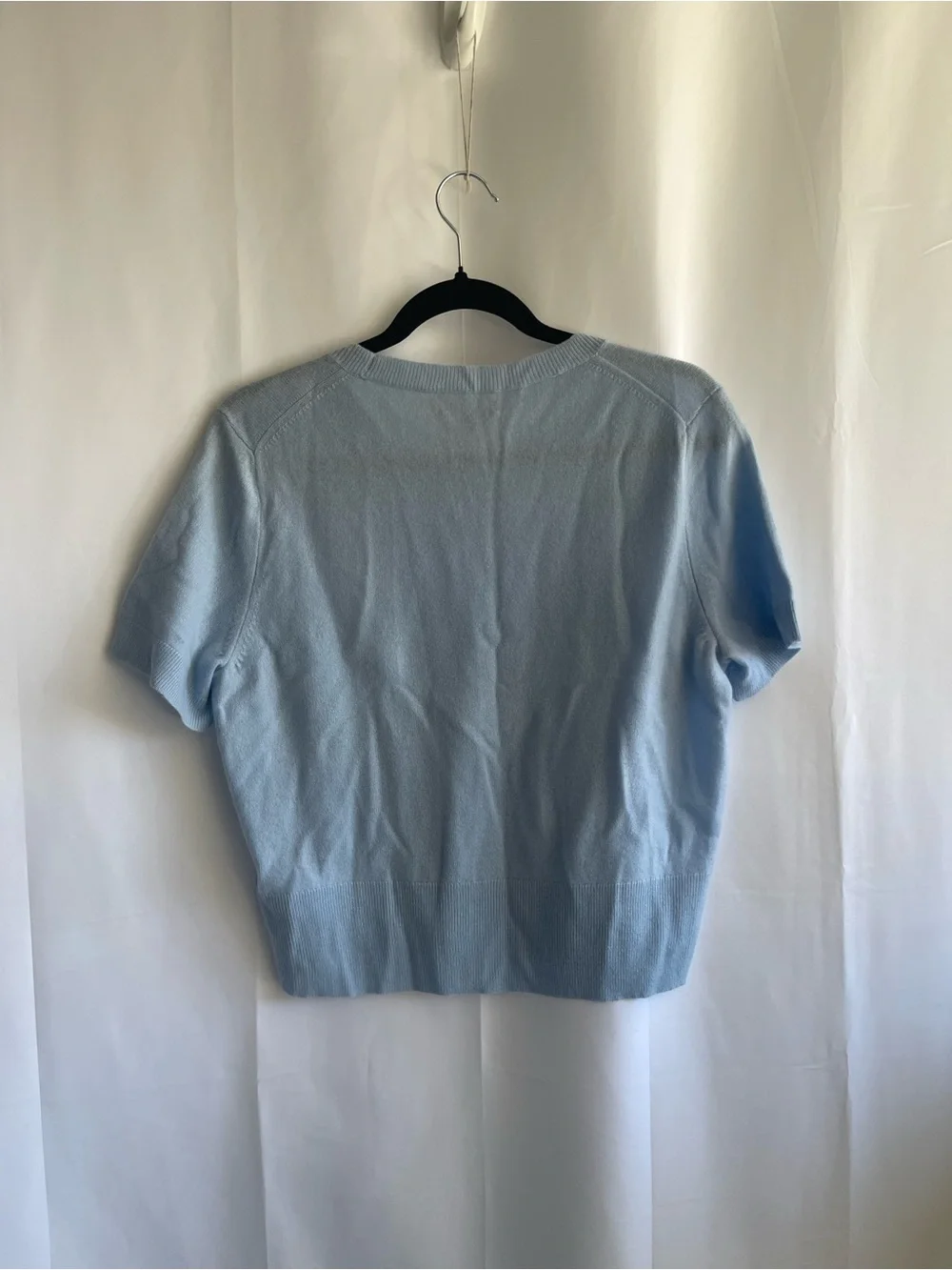 J. Crew Pale Blue Short Sleeve Knit Top